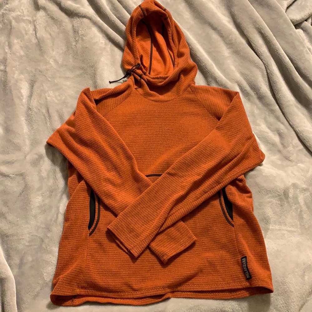 Burnt Orange Melanzana micro grid hoodie GREAT CONDITION